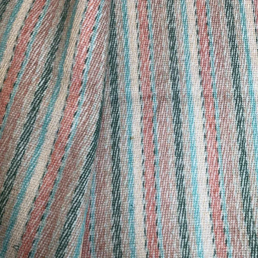 Samband Landau Iceland 100% Wool Blanket Striped Fringe Vintage Cozy Hygge 68x52